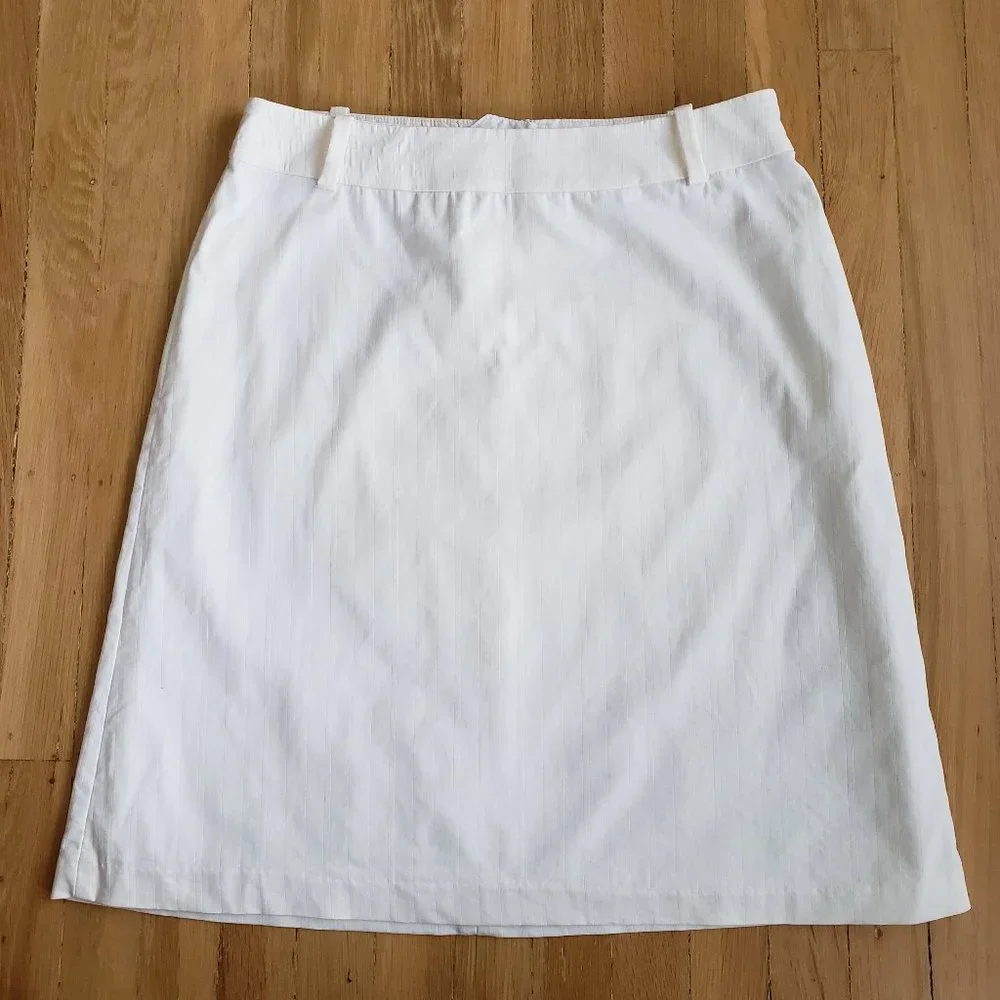 H&M women's Ivory off white business work straight skirt Size 6